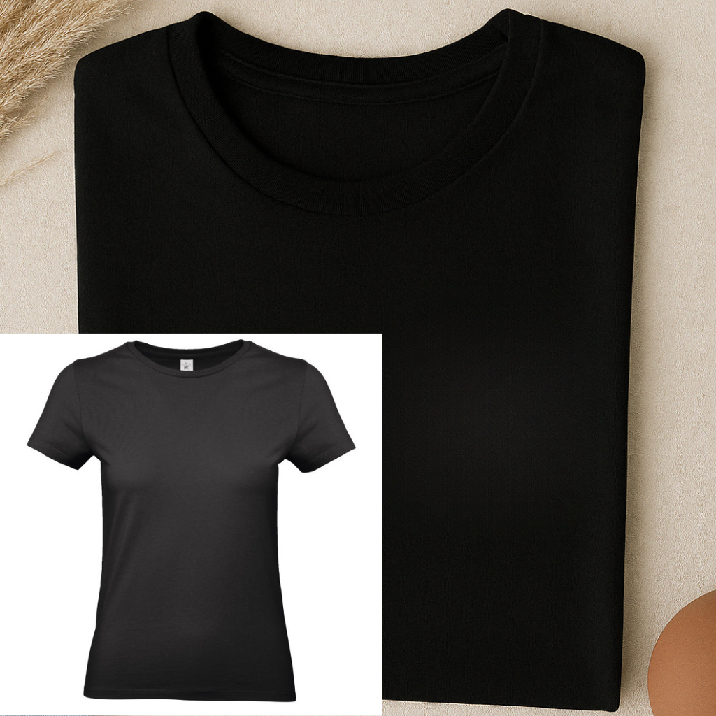 T-shirt noir cintré personnalisé