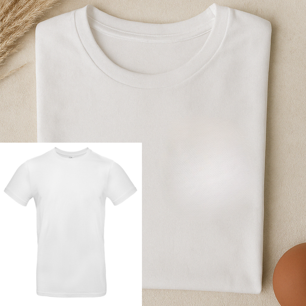 T-shirt blanc droit personnalisé