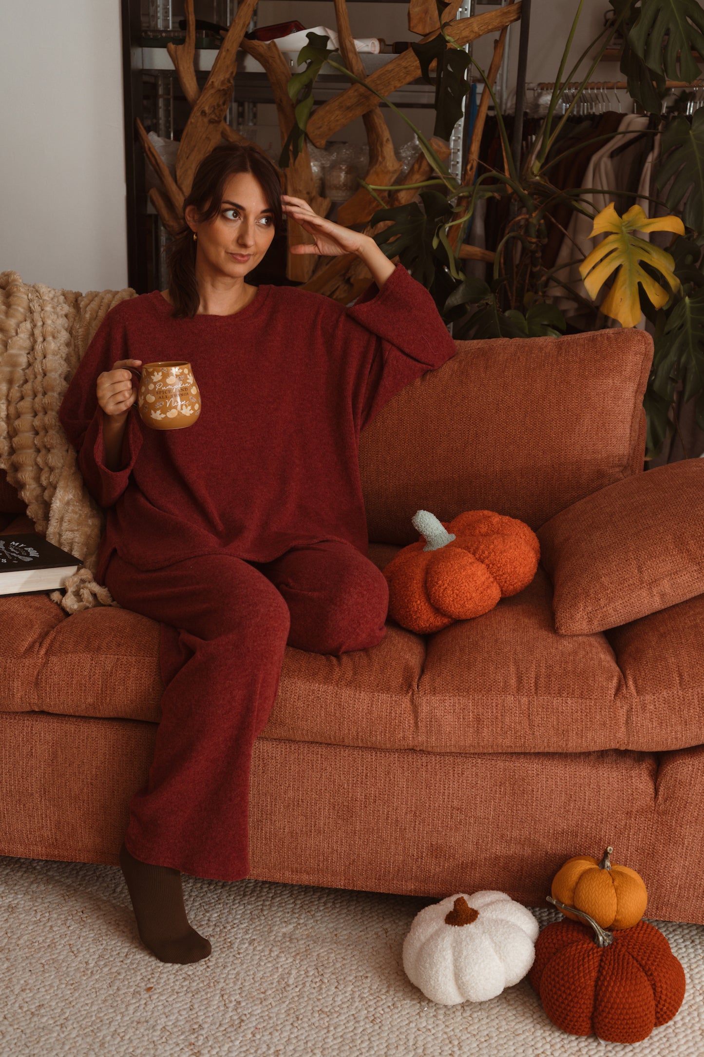 Ensemble Homewear cosy 🍁 - Bordeaux (fabriqué en France 🇫🇷)