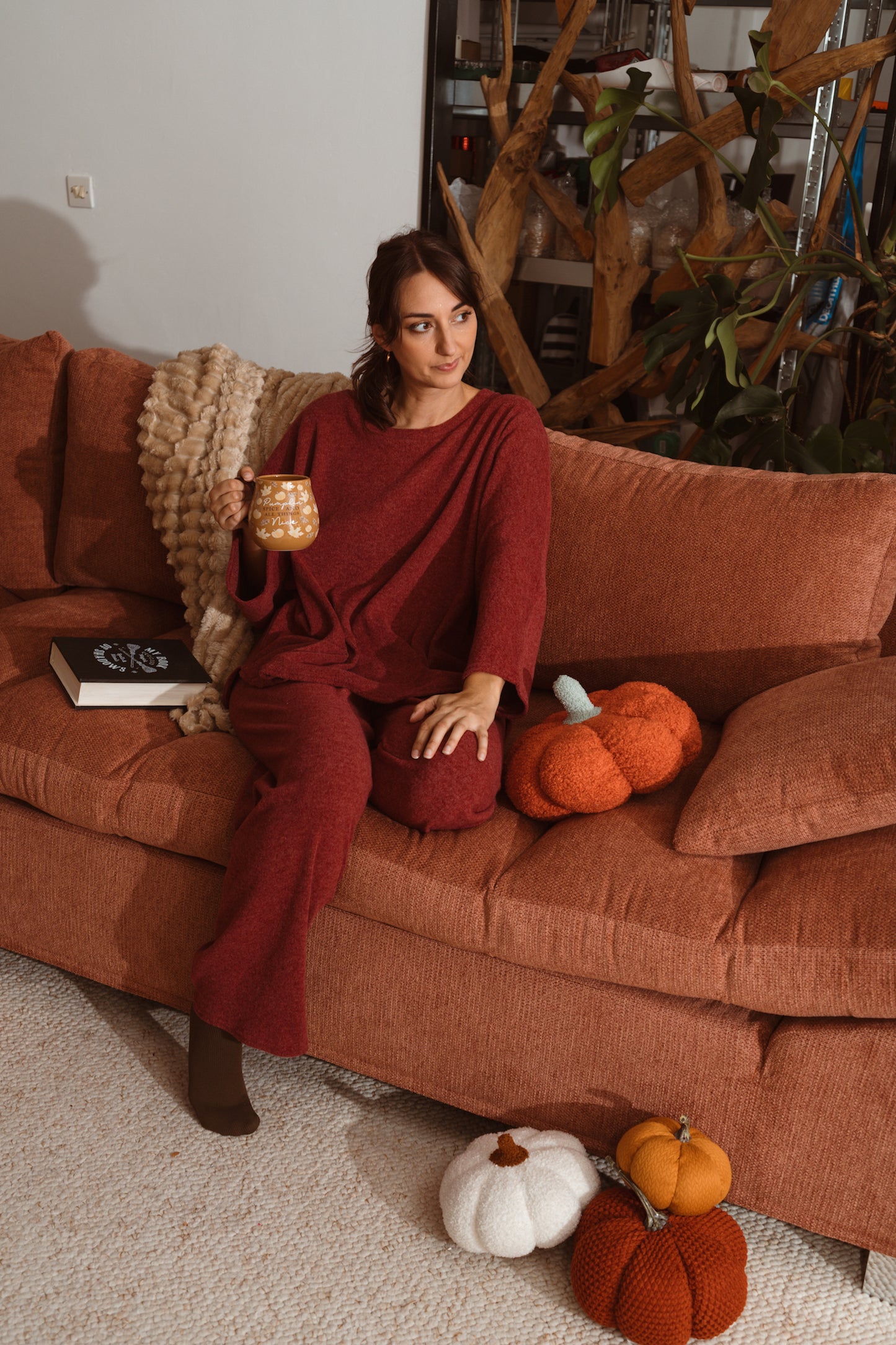 Ensemble Homewear cosy 🍁 - Bordeaux (fabriqué en France 🇫🇷)