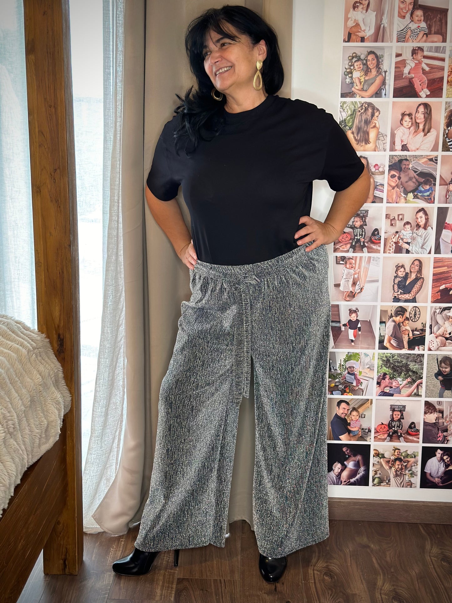 Pantalon de fêtes ceinturé Grande Taille