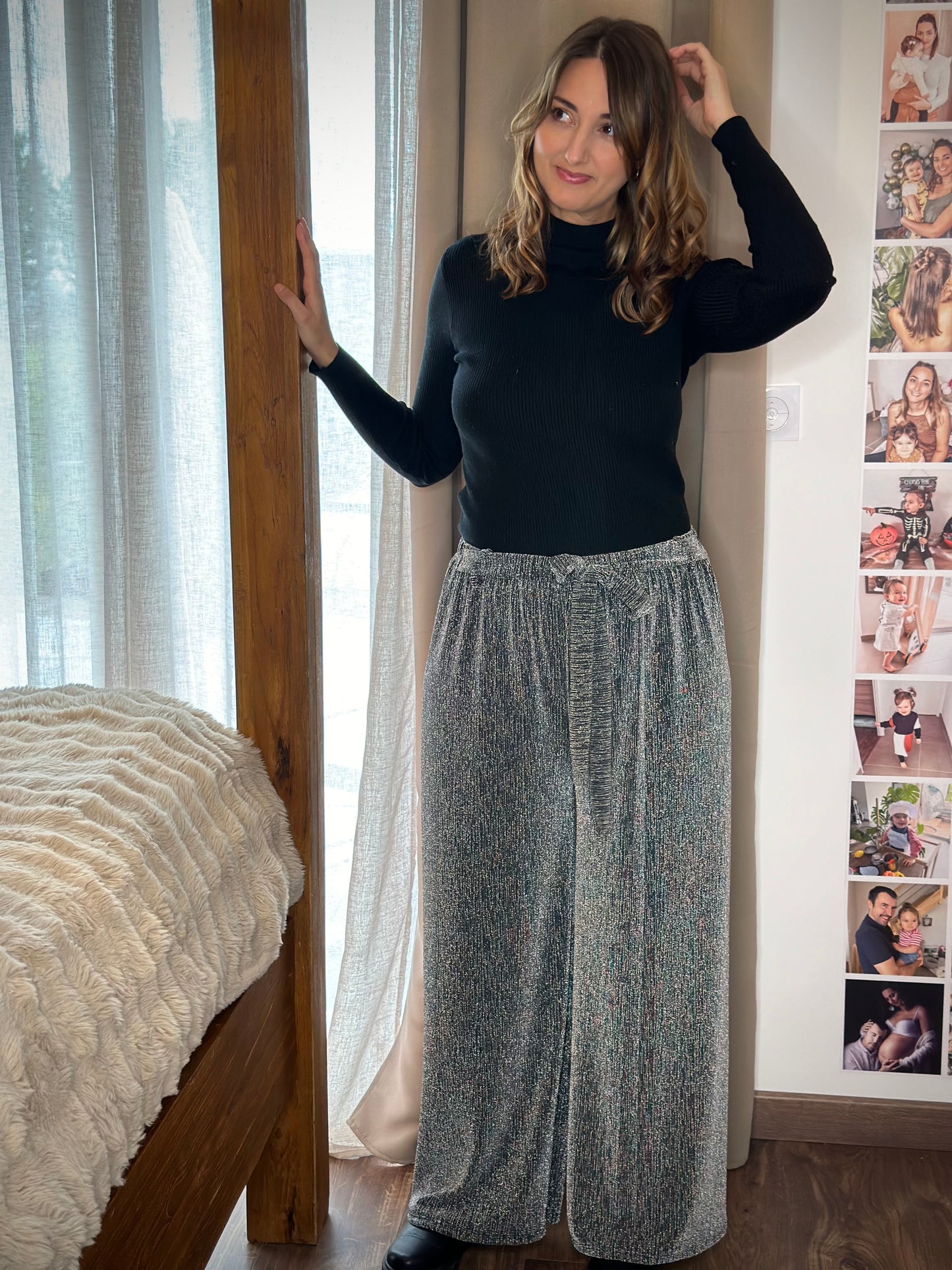 Pantalon de fêtes ceinturé Grande Taille