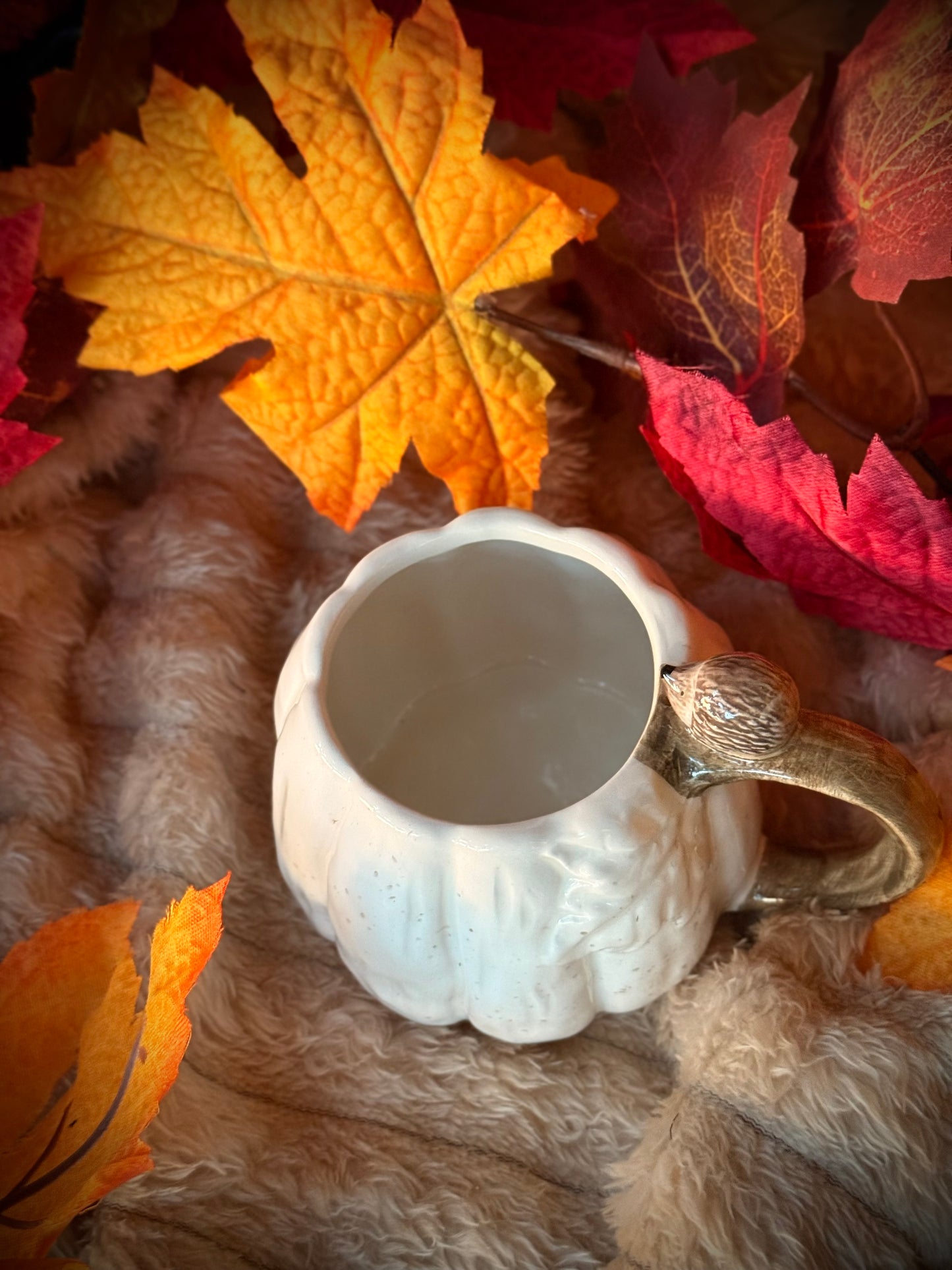Mug Citrouille blanc - Hérisson