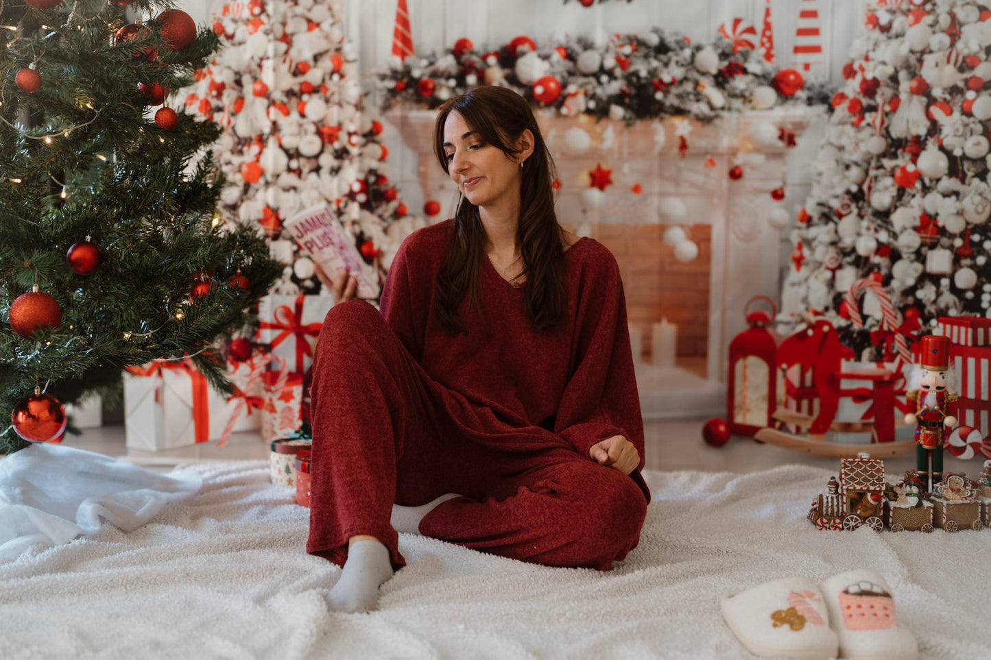 Ensemble Homewear cosy 🍁 - Bordeaux (fabriqué en France 🇫🇷)