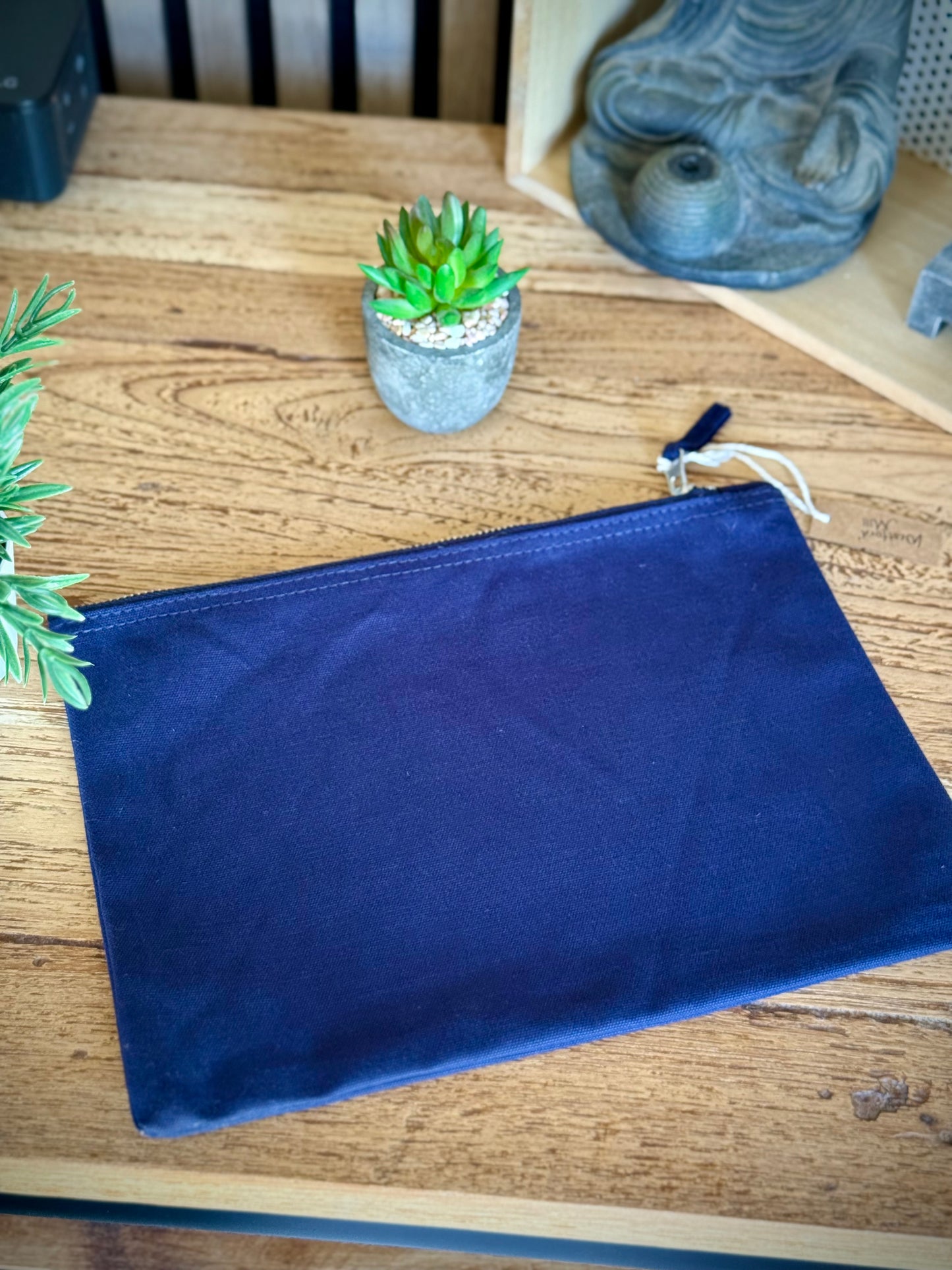 Trousse de toilettes unie personnalisable / Bleu marine