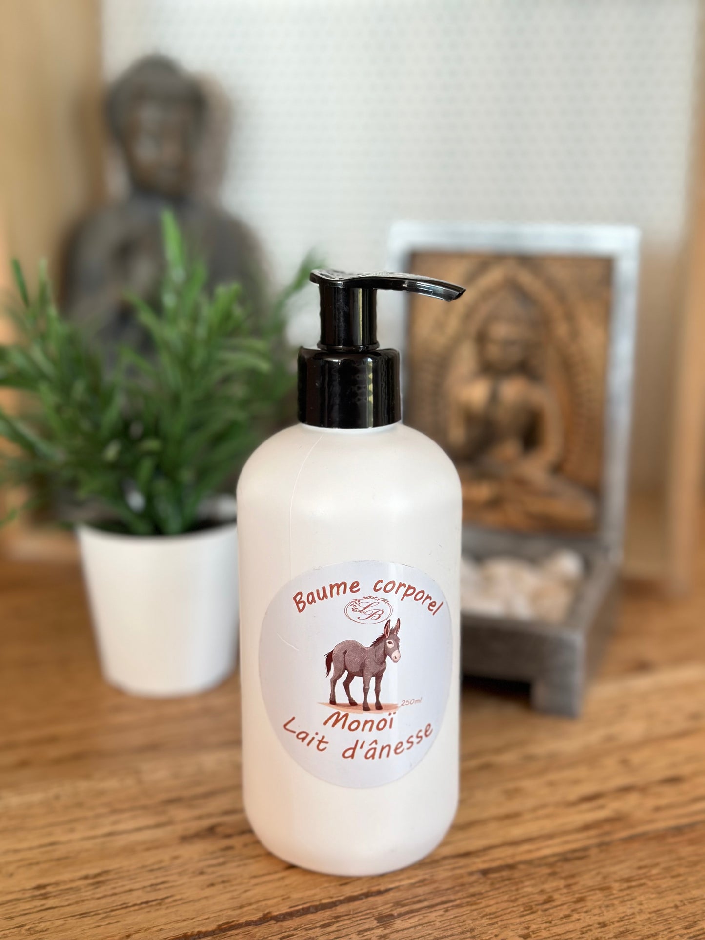 Baume corporel au lait d’ânesse bio / Monoï (Fabriquée en France 🇫🇷)