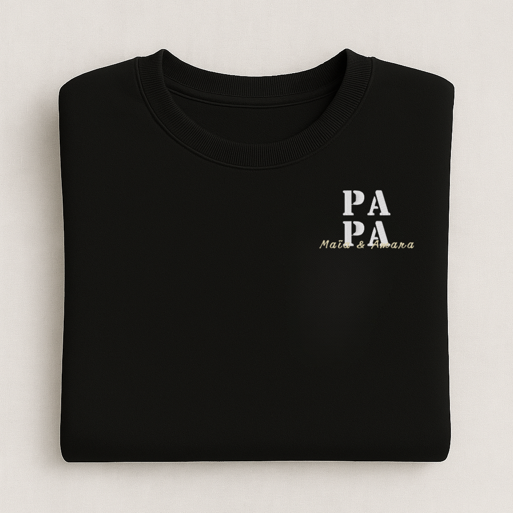 Sweat brodé oversize unisexe personnalisable / Noir