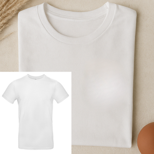 T-shirt blanc droit personnalisé