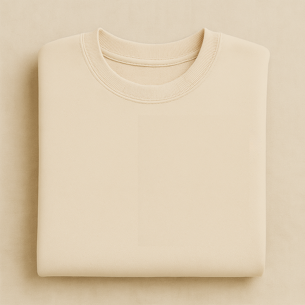 Sweat brodé unisexe personnalisable / Beige