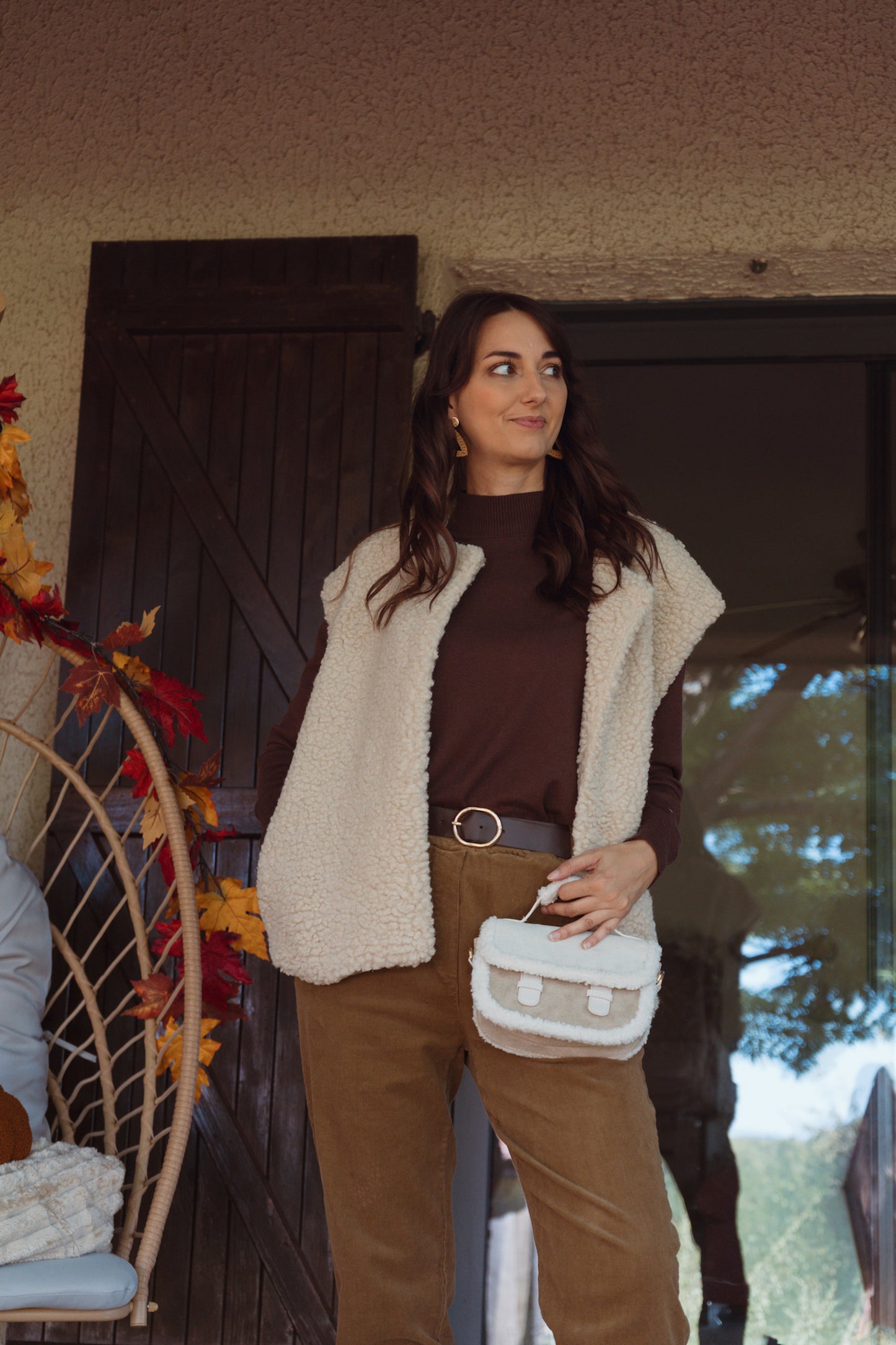 Pull col montant doux - Chocolat
