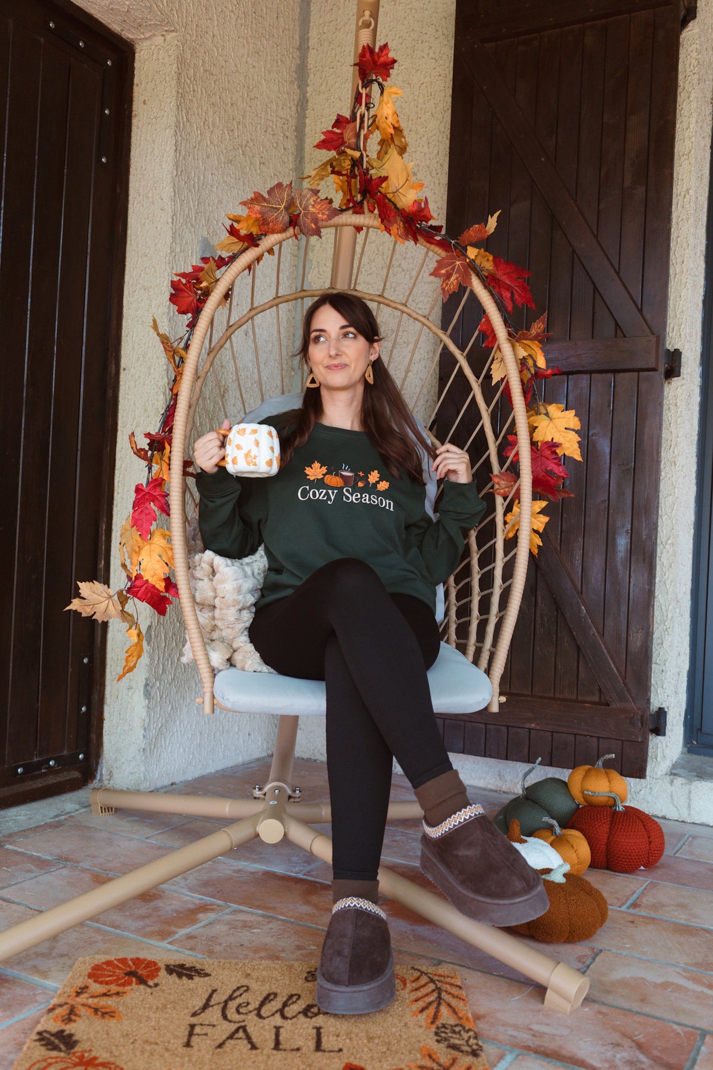 Sweat brodé "Cozy season"