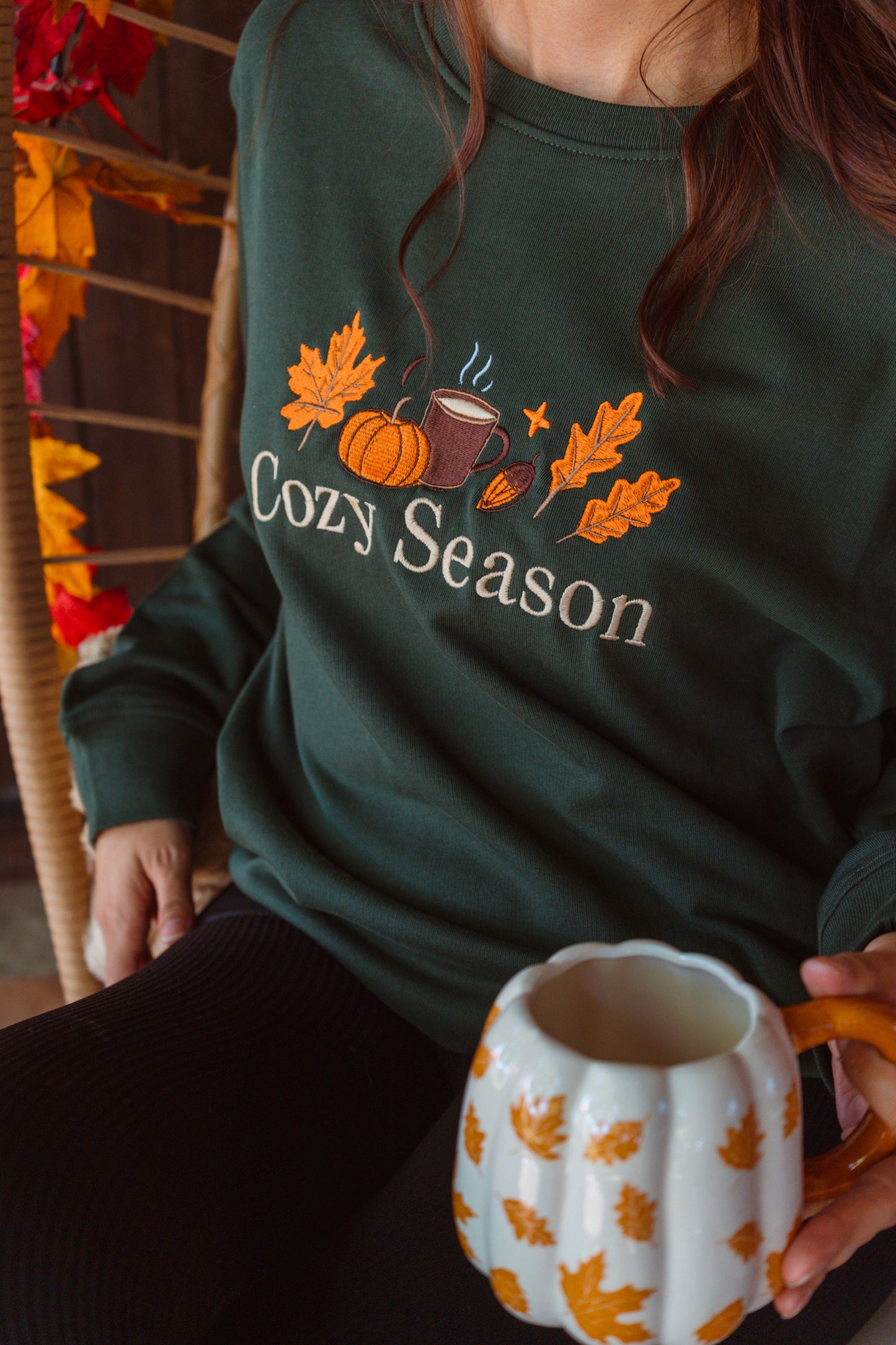 Sweat brodé "Cozy season"