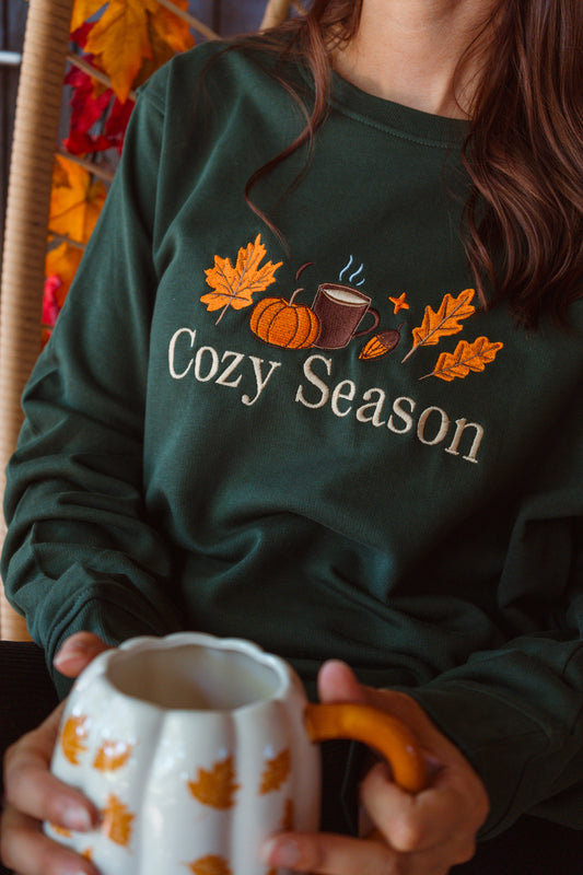 Sweat brodé "Cozy season"