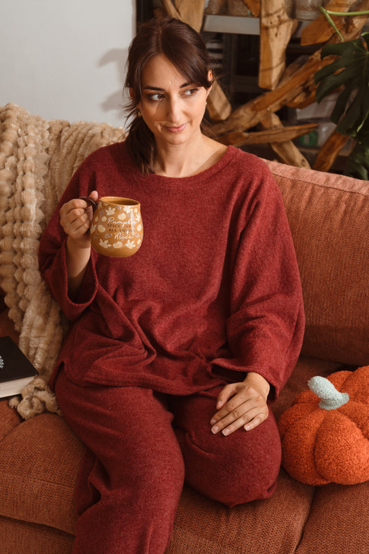 Ensemble Homewear cosy 🍁 - Bordeaux (fabriqué en France 🇫🇷)