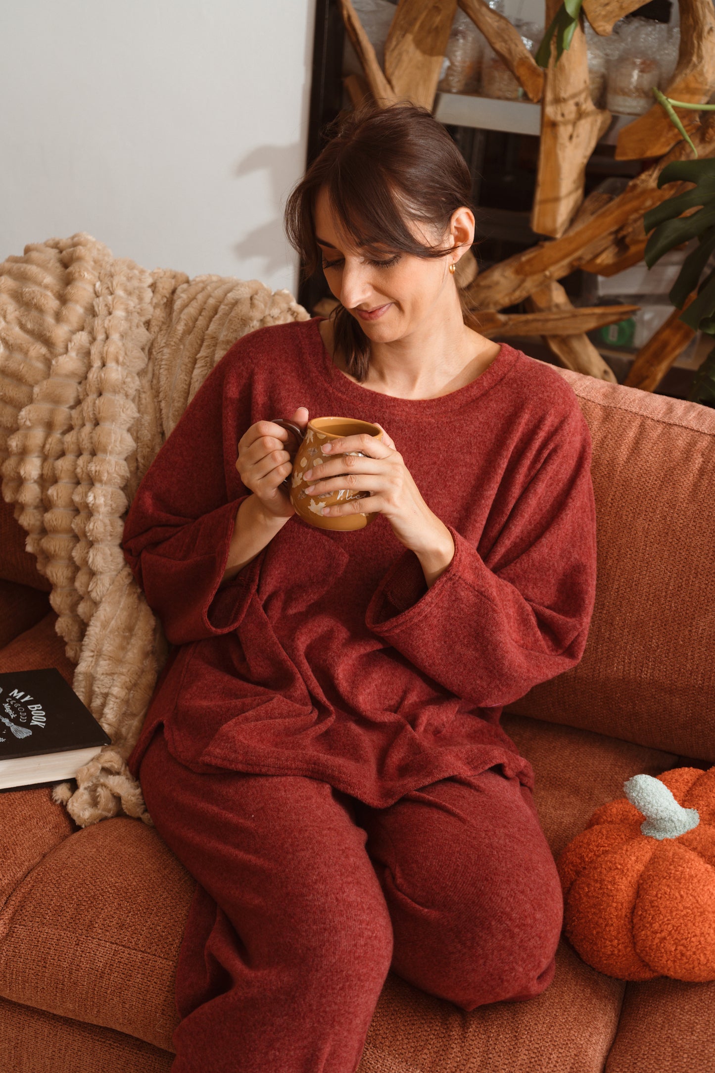 Ensemble Homewear cosy 🍁 - Bordeaux (fabriqué en France 🇫🇷)