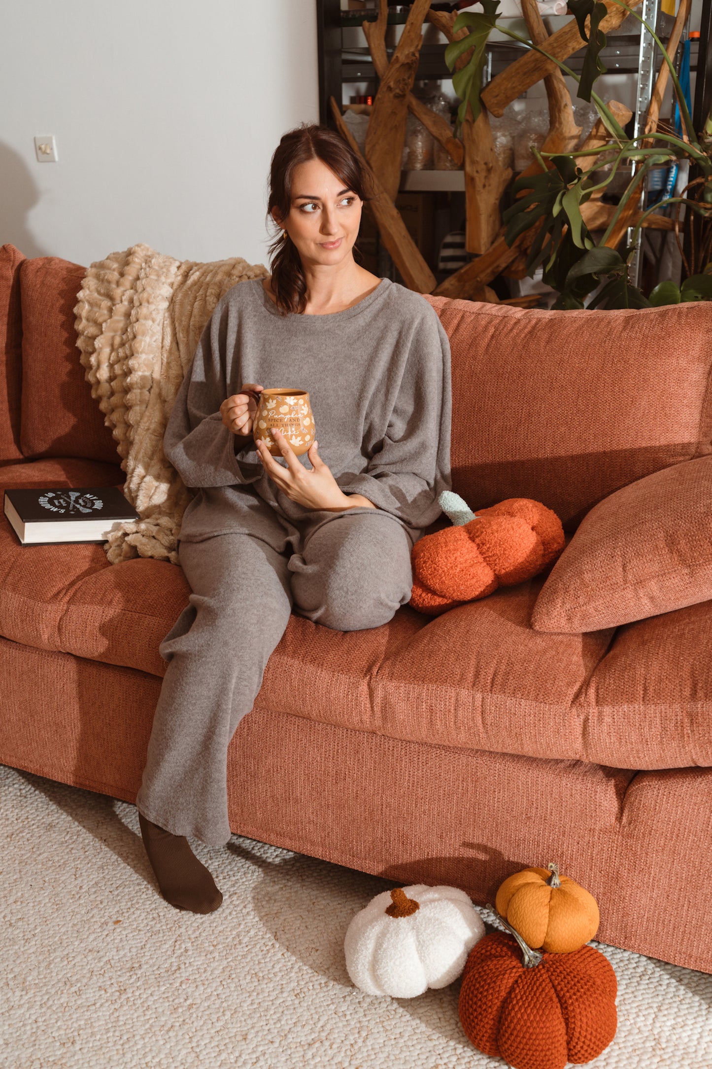Ensemble Homewear cosy 🍁 - Taupe (fabriqué en France 🇫🇷)