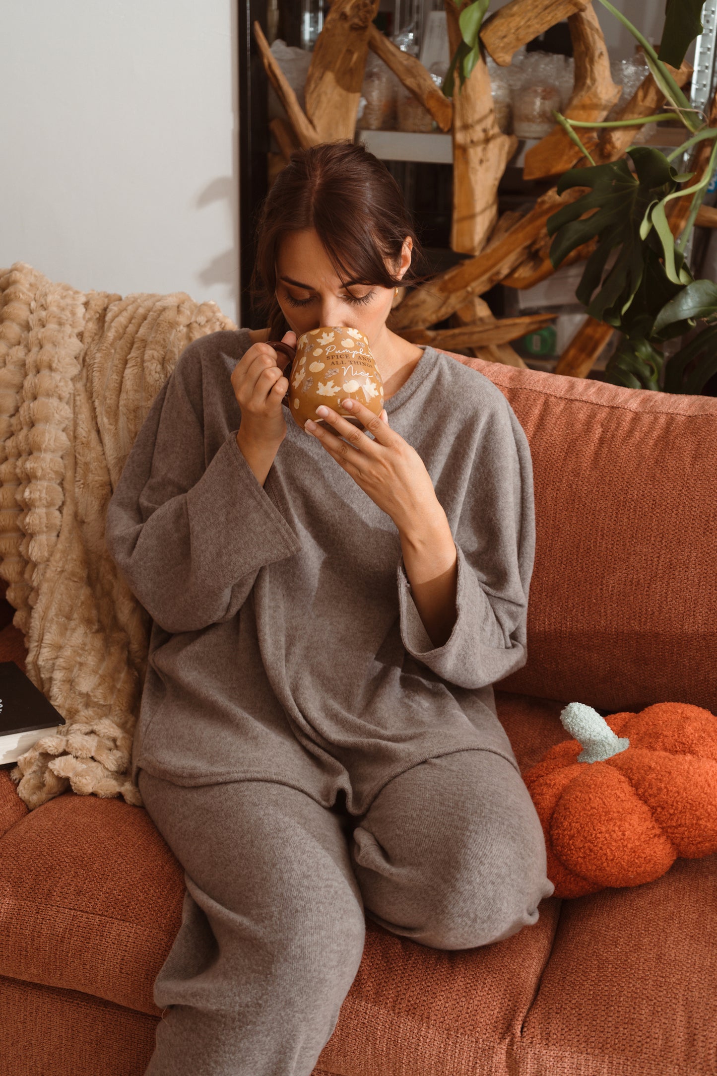 Ensemble Homewear cosy 🍁 - Taupe (fabriqué en France 🇫🇷)
