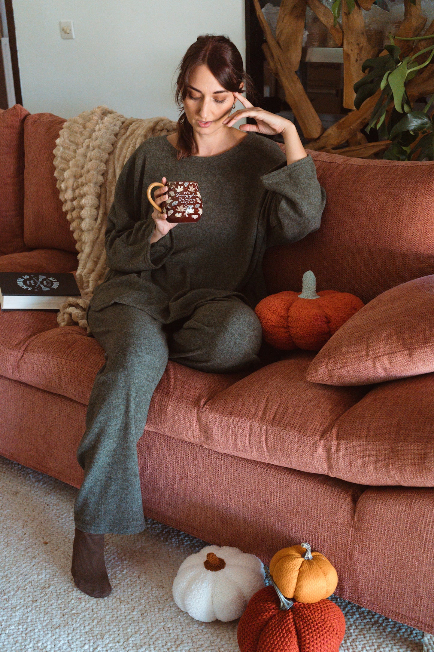 Ensemble Homewear cosy 🍁 - Kaki (fabriqué en France 🇫🇷)