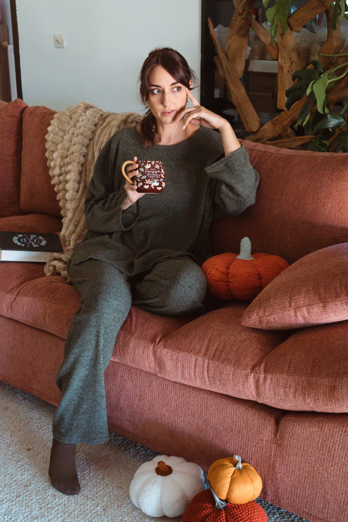 Ensemble Homewear cosy 🍁 - Kaki (fabriqué en France 🇫🇷)