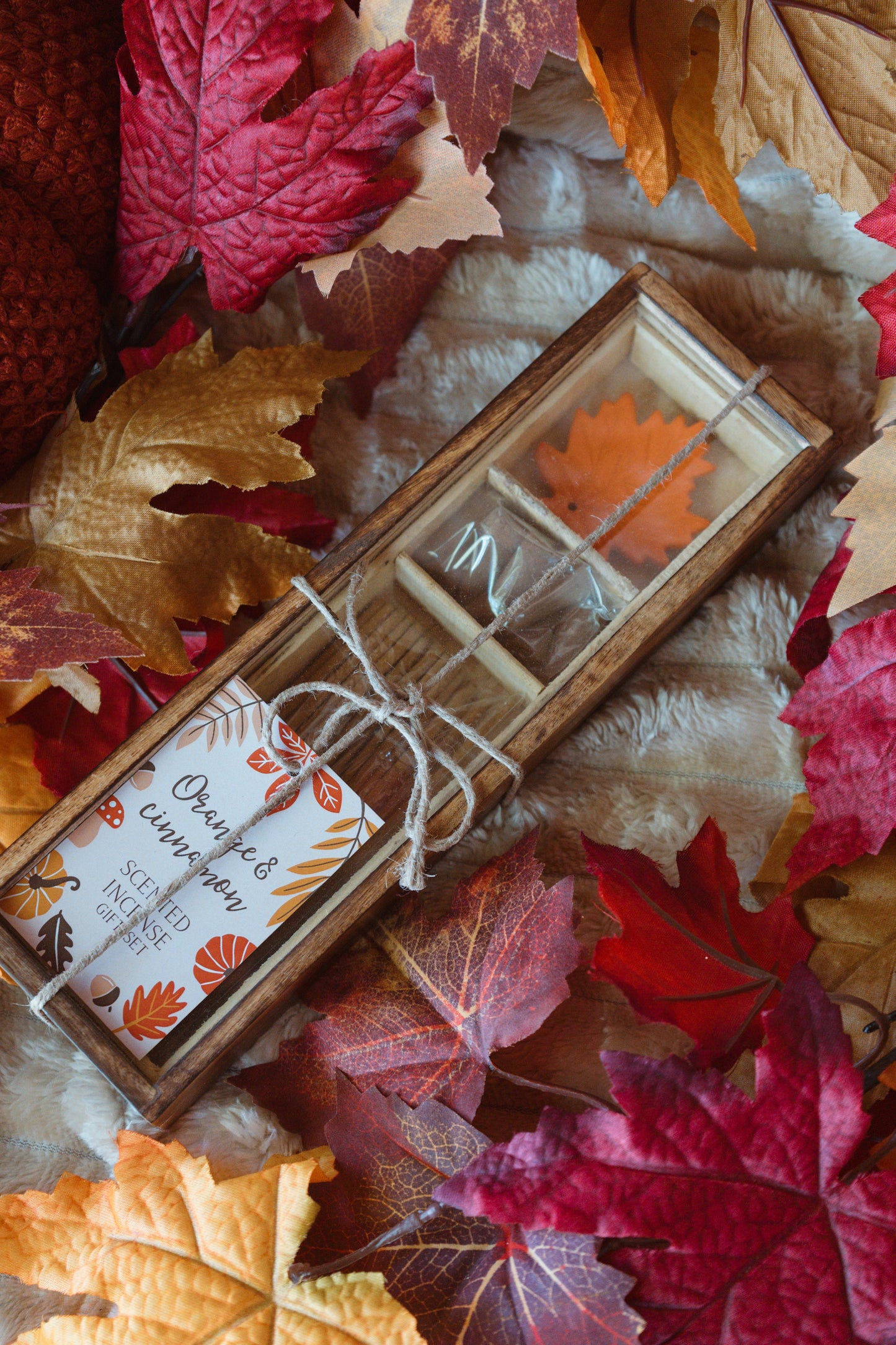 Coffret d'encens d'automne à l'orange et à la cannelle 🍂