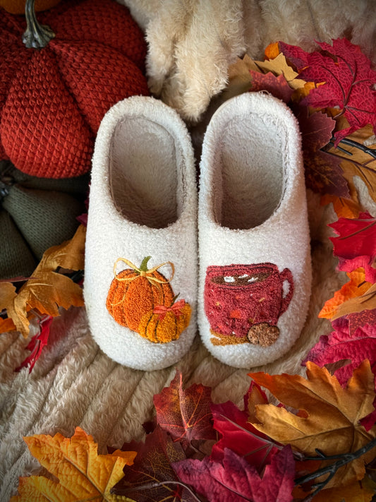 Chaussons brodés d'automne 🍂🍁