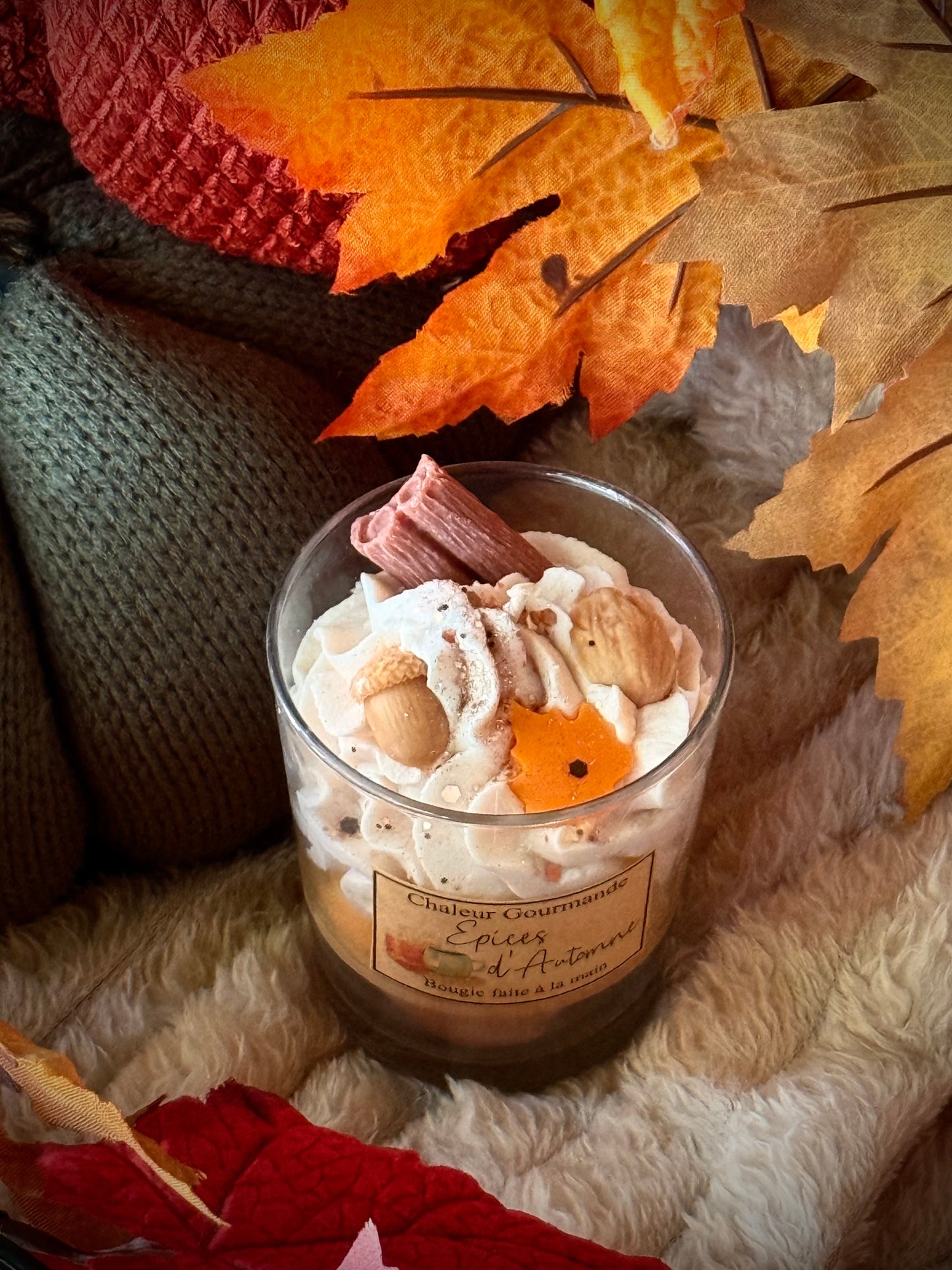 Bougie d'Automne ambiance relaxante