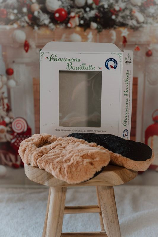 Chaussons bouillotte / Camel