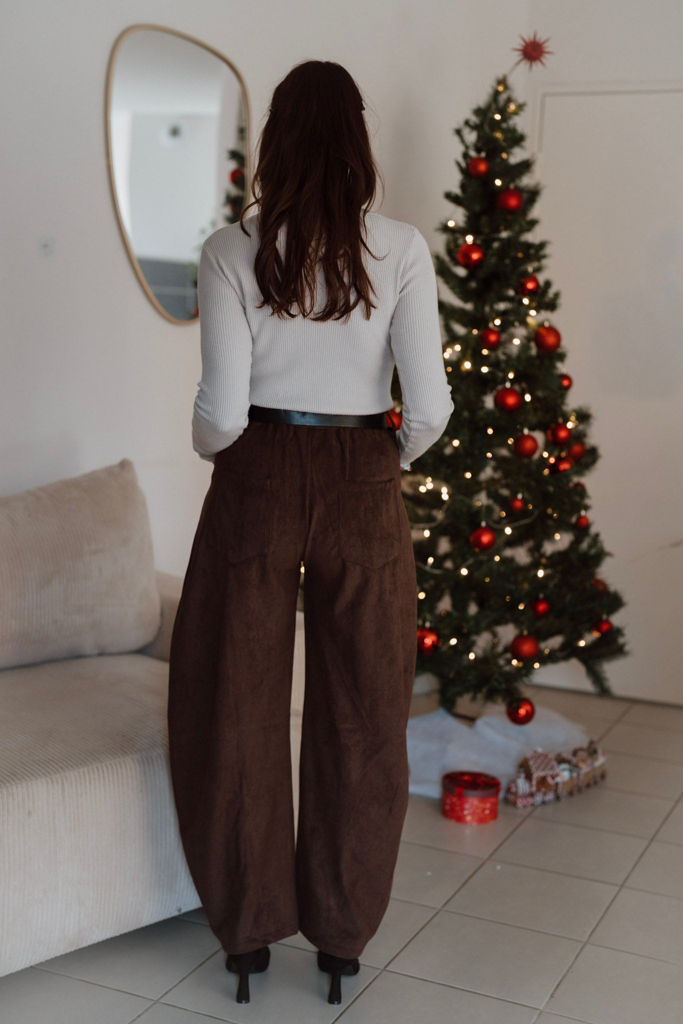 Pantalon Balloon Suedine / Chocolat