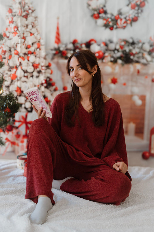 Ensemble Homewear cosy 🍁 - Bordeaux (fabriqué en France 🇫🇷)