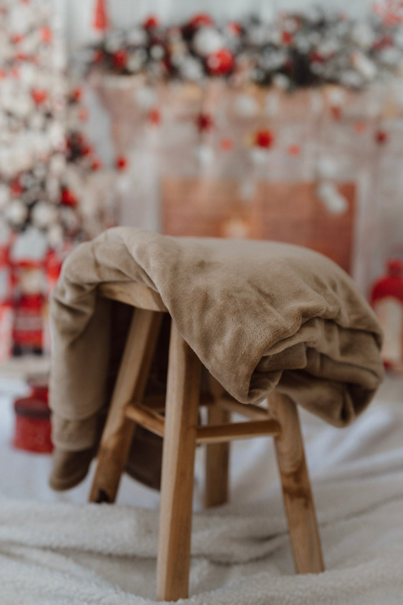 Plaid personnalisable en broderie / Taupe