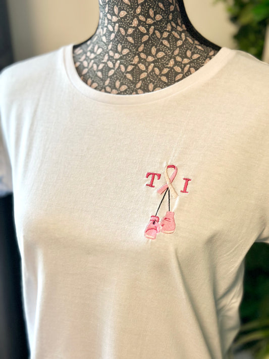 T-shirt blanc droit personnalisé