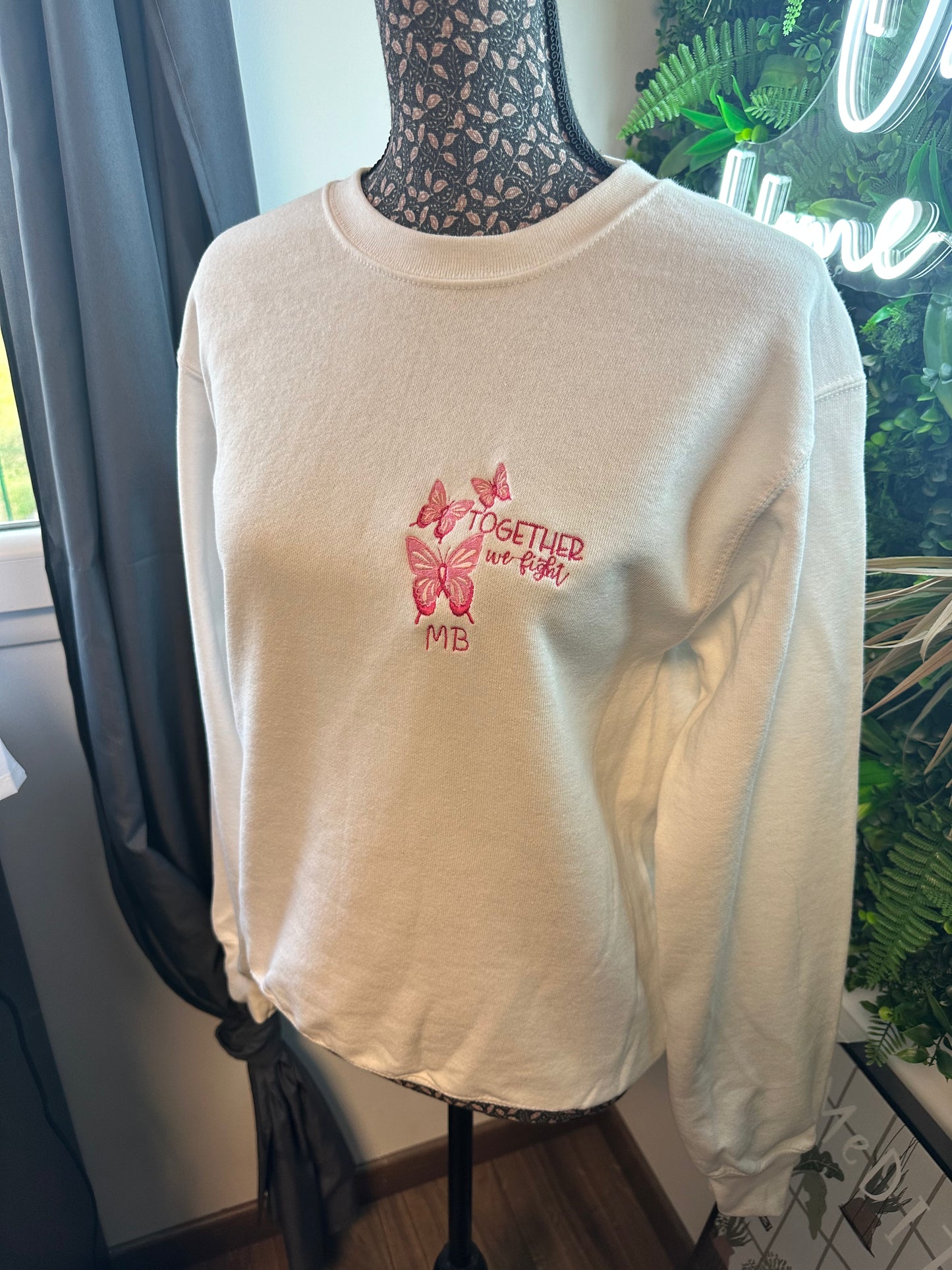 Sweat brodé unisexe personnalisable / Blanc