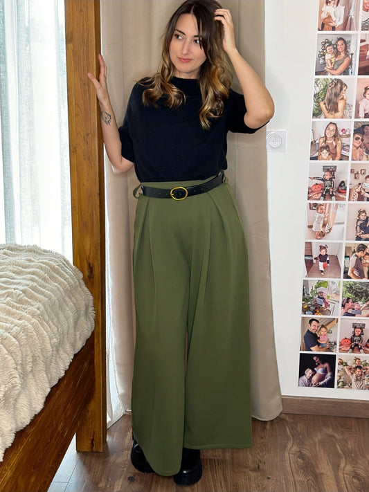 Pantalon Tilia à pinces / Kaki