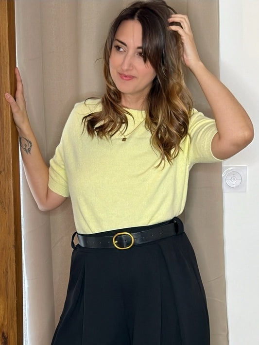 Pull Mira sans manches / Jaune