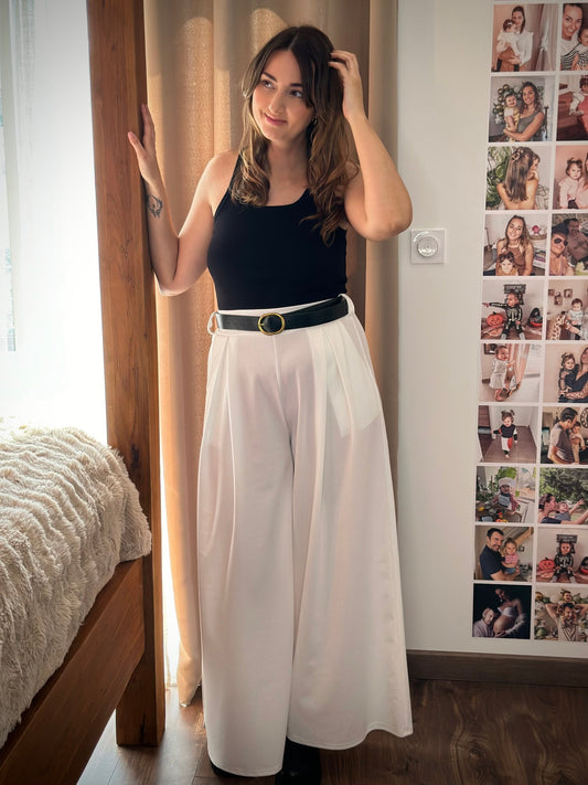 Pantalon Tilia à pinces / Blanc