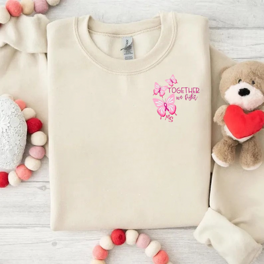 Sweat brodé unisexe personnalisable / Beige